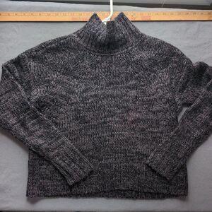 Romeo & Juliet Couture Sweater Mock Neck Pullover Chunky Knit Drop Sleeve M